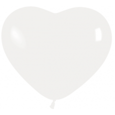 Balón srdce Biely  12´´- 31cm