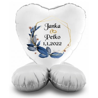 Balón svatební se jmény
