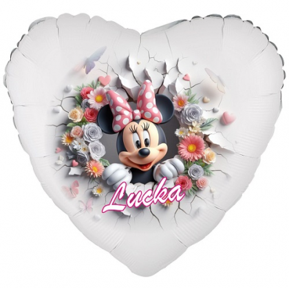 Balón Minnie Mouse s menom