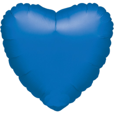 Balón Srdce 45 cm Modré tmavé
