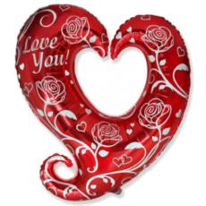 Balón Srdce deravé Ruža