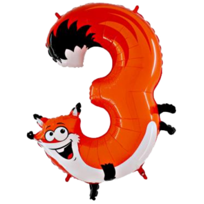 Balón Číslo 3 Líška