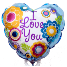 Balónik I Love You Kvetinky