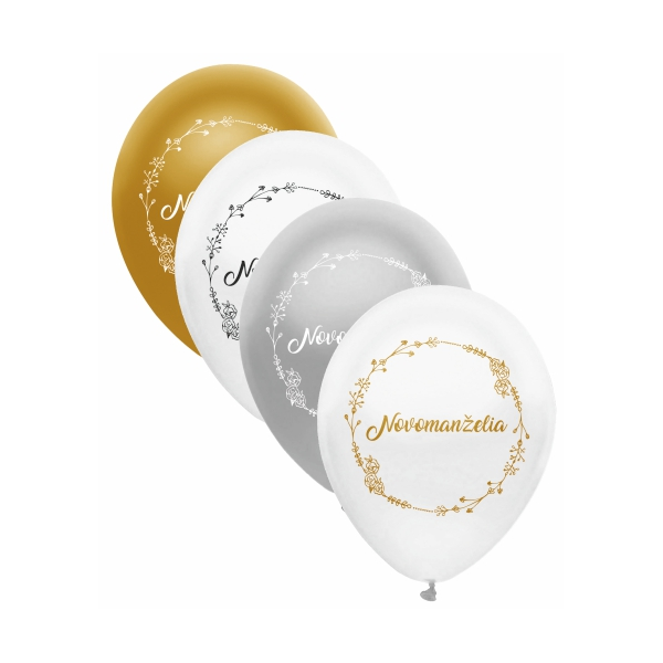 Balóny svadobné Novomanželia