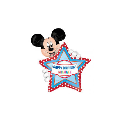 Balón Mickey Mouse US s písmenkami