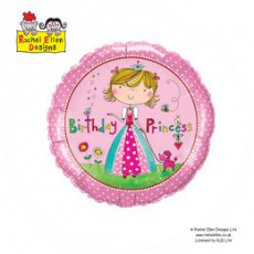 Balón Princezná Happy Birthday / BDay RE Princess