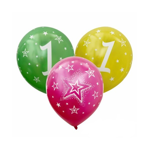 Balón metalický číslo 1 mix