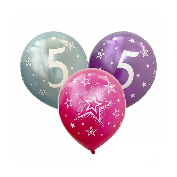 Balón metalický číslo 5 mix