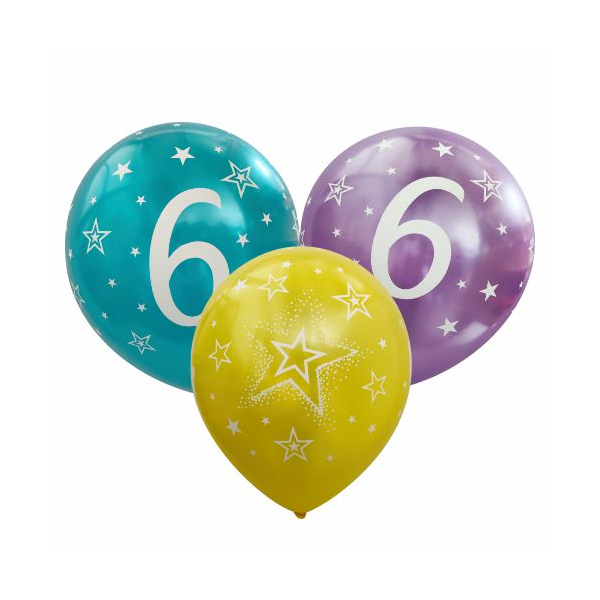 Balón metalický číslo 6 mix