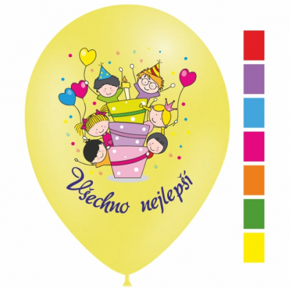 Balóny Všechno nejlepší torta