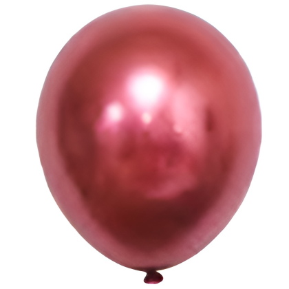 Balón červený chromový 90 cm - 3ft