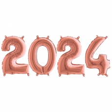 Novoročné číslo malé 2024 Rose Gold