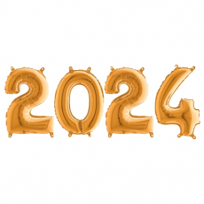 Novoročné číslo malé 2024 Zlaté
