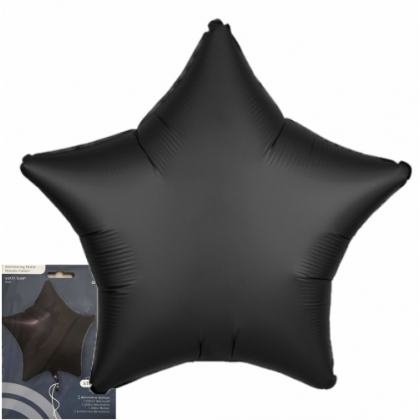 Balón Hviezda čierna saténová