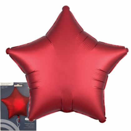 Balón Hviezda červená saténová