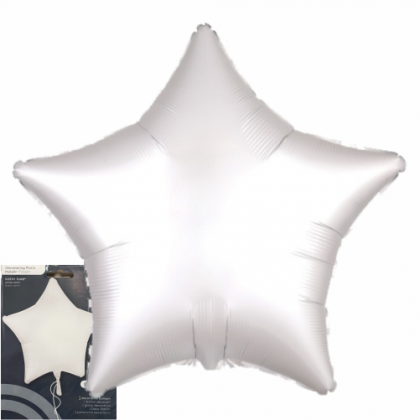 Balón Hviezda biela saténová