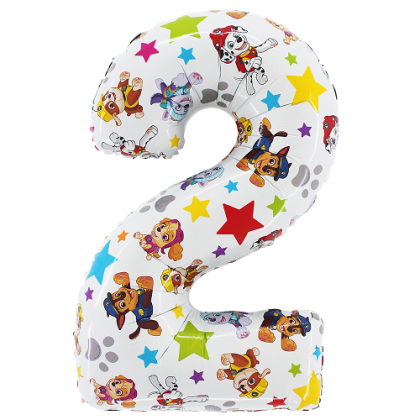 Balón číslo 2 Paw Patrol veľké
