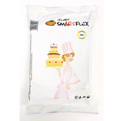 Poťahová hmota Smartflex velvet - Mandľa - biela - 1 kg
