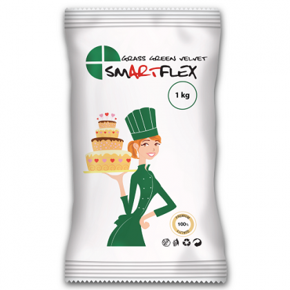 Poťahová hmota Smartflex - Vanilka - zelená - 1 kg