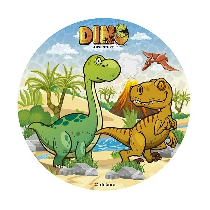 Jedlá oplátka Dinosaury 20 cm