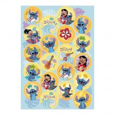 Jedlá oplátka Stitch 3,4 cm na muffiny 20 ks