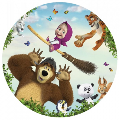 Jedlá oplátka Máša a medveď 20 cm