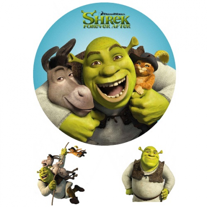 Jedlá oplátka Shrek 20 cm
