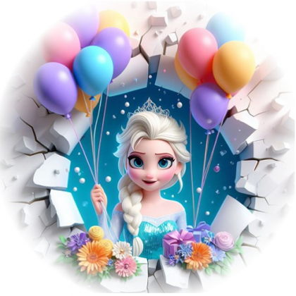 Jedlá oplátka Frozen Elsa