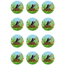 Jedlá oplátka Krtko na muffiny 5,4cm