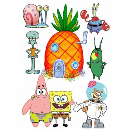 Jedlá oplátka SpongeBob A4