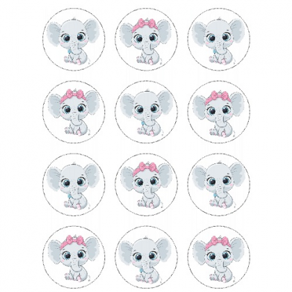 Jedlé obrázky Je to Chlapec / dievča 12 ks /5,4 cm/ 