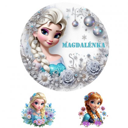 Jedlý obrázok Frozen Elsa s menom