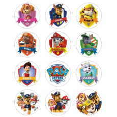 Jedlé obrázky Paw Patrol 12 ks /5,4 cm/