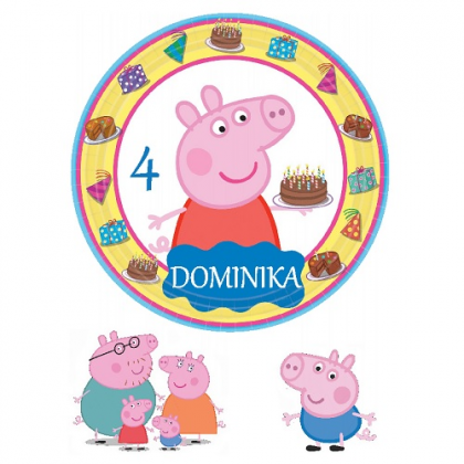 Jedlý obrázok Peppa Pig s menom 