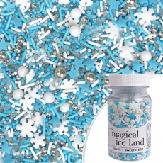 Cukrový posyp na tortu Vianoce / Magical Ice Land 70 g