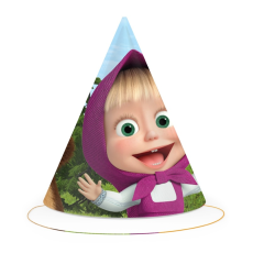 Párty klobúky Máša a medveď 6 ks
