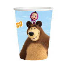 Poháre Máša a medveď 250 ml 8 ks