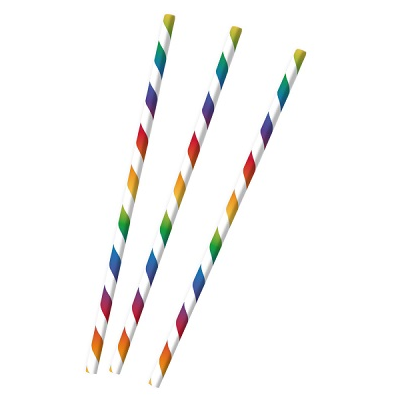 Papierové slamky dúhové