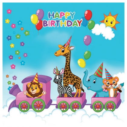 Servítky Happy BDay Zvieratká