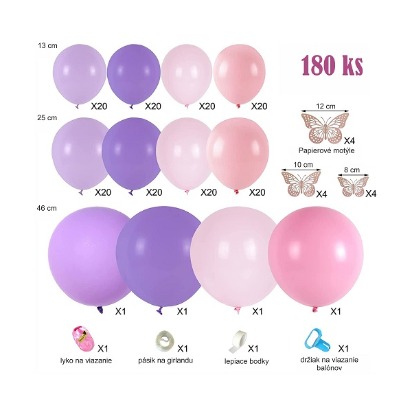 Balónová girlanda Bielo-zlatá