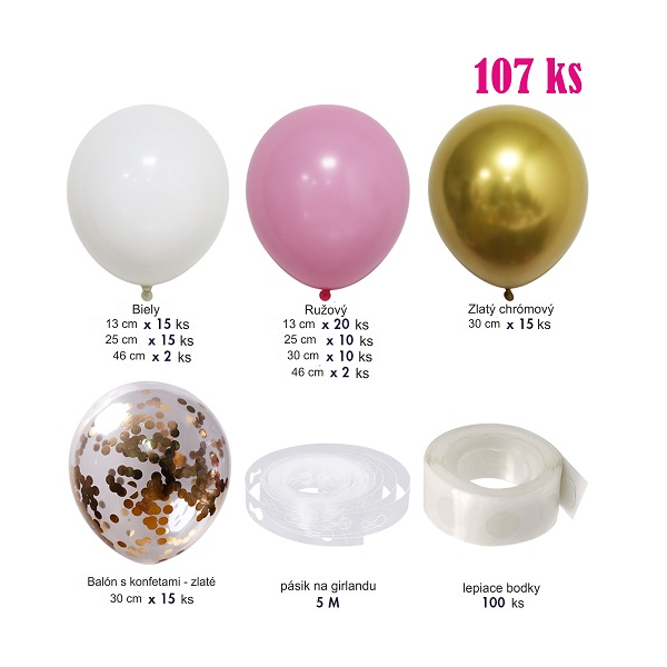 Balloon girland Pink Happy