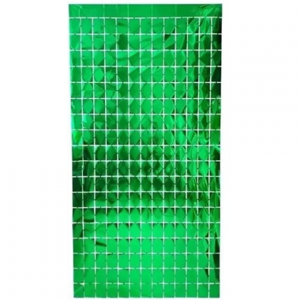 Dekoračný Záves fóliový zelený