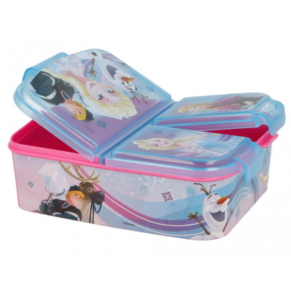 Desiatový box Frozen 3-priehradkový