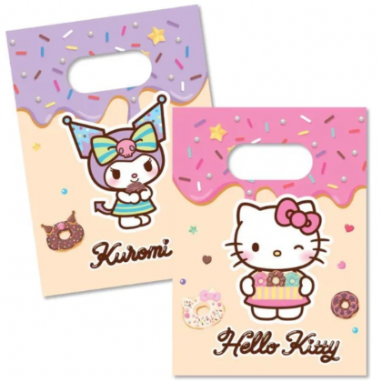 Darčeková taška Hello Kitty a Kuromi 4ks