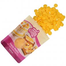 Čokoládové kúsky Deco Melts na polevu - žltá - 250g