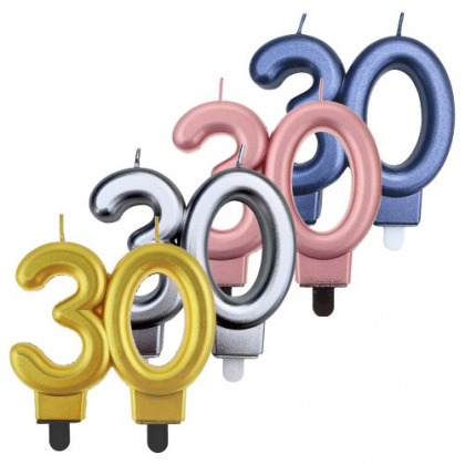 Sviečka 30 metalická