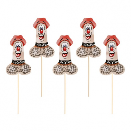 Dekorácia na tortu / muffiny Penis 6ks