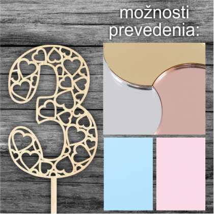 Tortový zápich Číslo 3