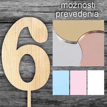 Tortový zápich Číslo 6