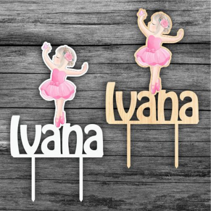 Zápich na tortu Baletka s menom
